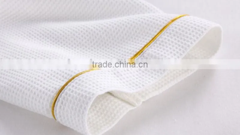 White waffle bathrobe for hotel / home