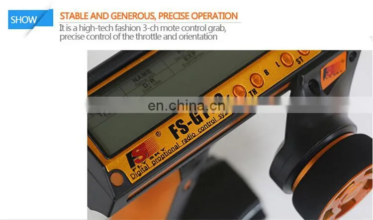 Flysky New FS-GT3C 2.4G 3CH Gun RC System Transmitter/Controller Receiver FS-GT3C