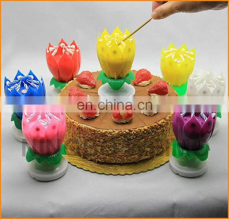 flower music party birthday candles