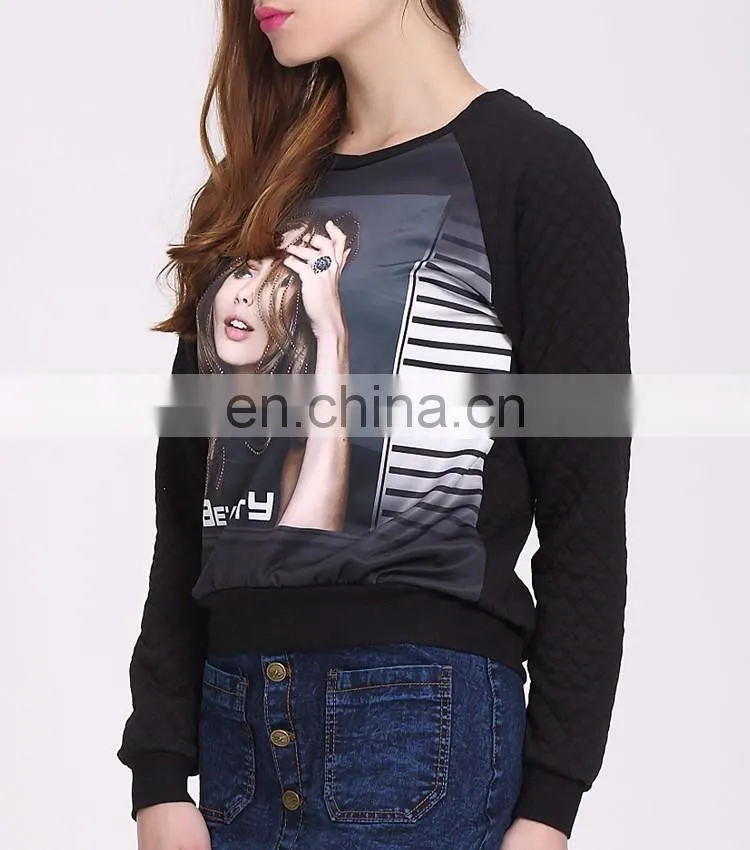 Ladies Printed Sports Long Sleeve Casual Daily Designed Top