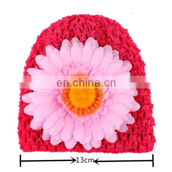 new born baby hat simulation sun flower child hat baby knitted hat elastic baby hat