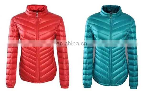 simple pattern down woman jacket without smell