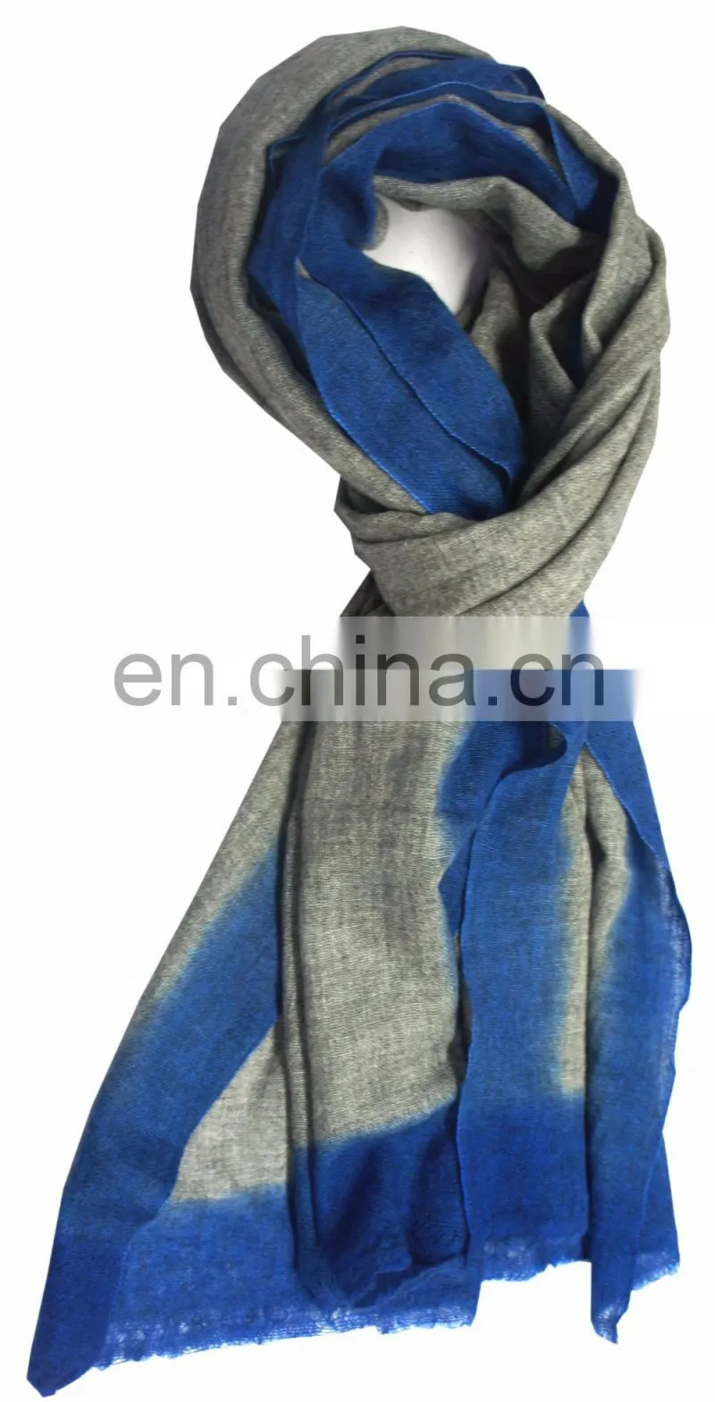 Cashmer pashmina wool shawls with ombre dye