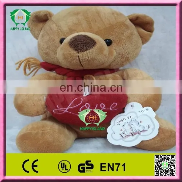 Best sale sweety red heart white teddy bear plush toy of valentines day gift