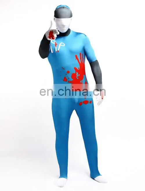 Lake Blue Full Body Spandex Lycra Catsuit Halloween Jumpsuit Unitard Sexy