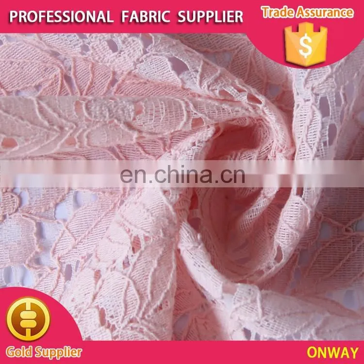 new design burnt-out polyester/cotton solid lace for all ladies' garment