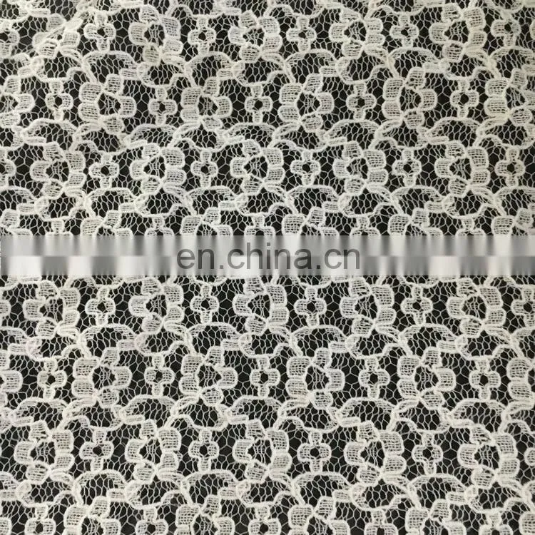 knitted nylon cotton fabric lace for lady garment material