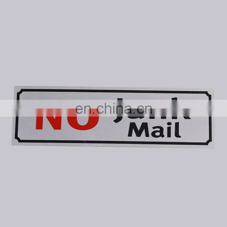 Professional OEM Factory Notice Words Style Simple Type Custom Cheap Printed Aluminum Sign With Self Adhesive