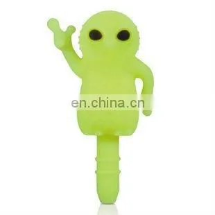 Customize Mini Peguin Dustproof Plug Earphone Jack Accessory for Mobile Phone