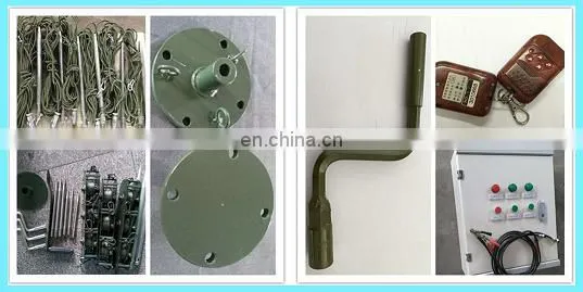 satellite telescopic mast military on trailer 8.4m