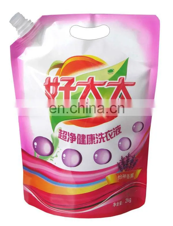 China factory sale spout pouch bag filling machine, washing liquid pouch filling capping machine