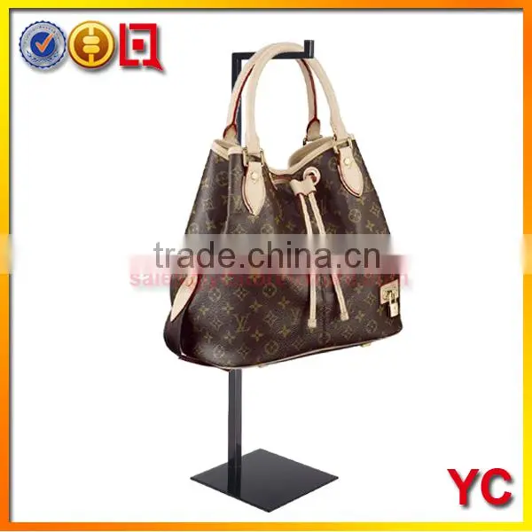 Adjustable metal handbag display stand