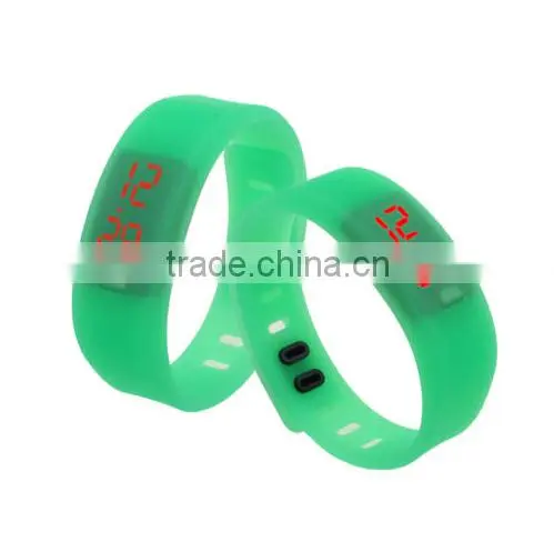 New Colorful Mens Womens Silicone LED Rubber Bracelet Touch Digital Wrist Watch
