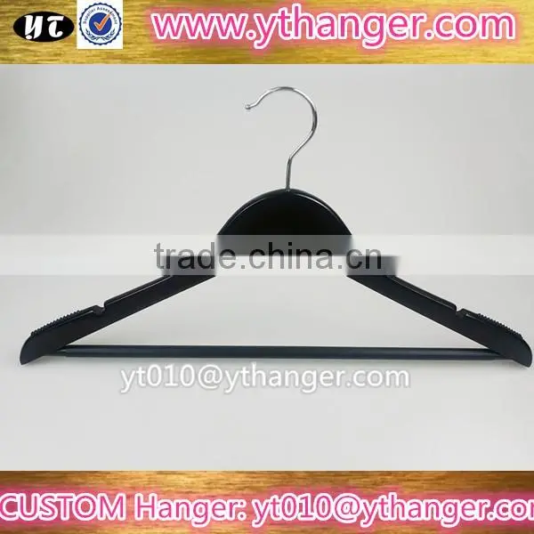 YY0527 blue kids flat wooden hanger custom wooden baby clothing wooden hanger