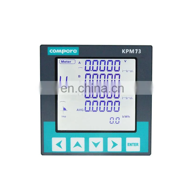 3 phase KPM53ER rated current 5A LCD display 4 quadrant energy rs485 port modbus rtu smart power meter