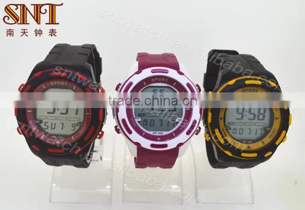 Waterproof 3ATM sport watch with EL back light