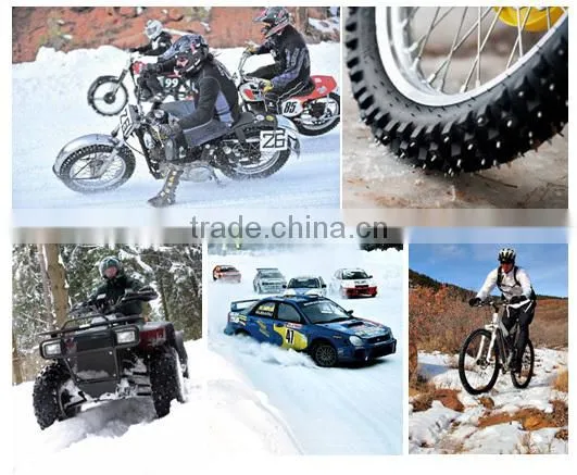 Tungsten carbide tire studs spikes, steel body with carbide tips