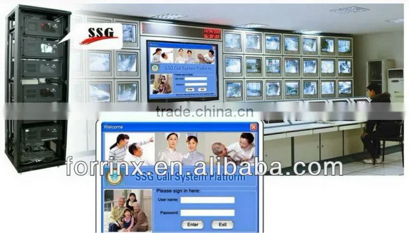 SSG Compatible with camera wireless touch gsm alarm for central monitor station