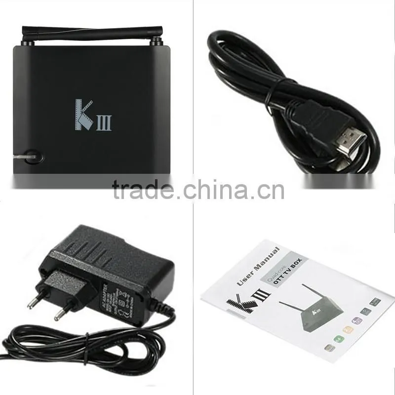 Vensmile KIII Amlogic S905 2GB/16GB Android 5.1BT4.0 Fully KODI 16.0 4k Android tv box KIII Amlogic S905