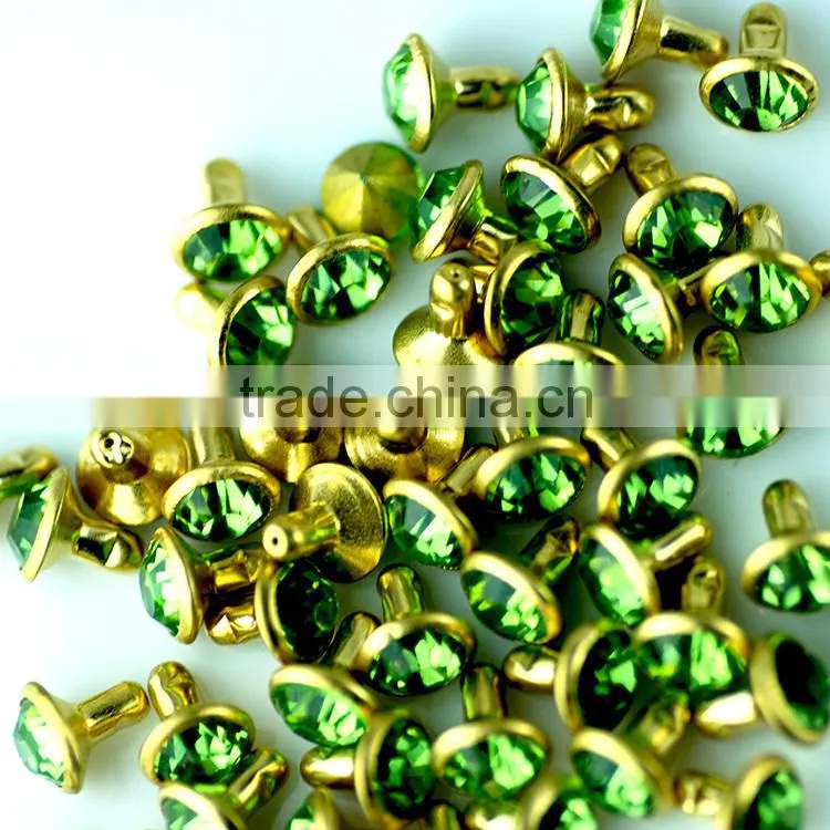 High quallity strass crystal rhinestone rivet for leather