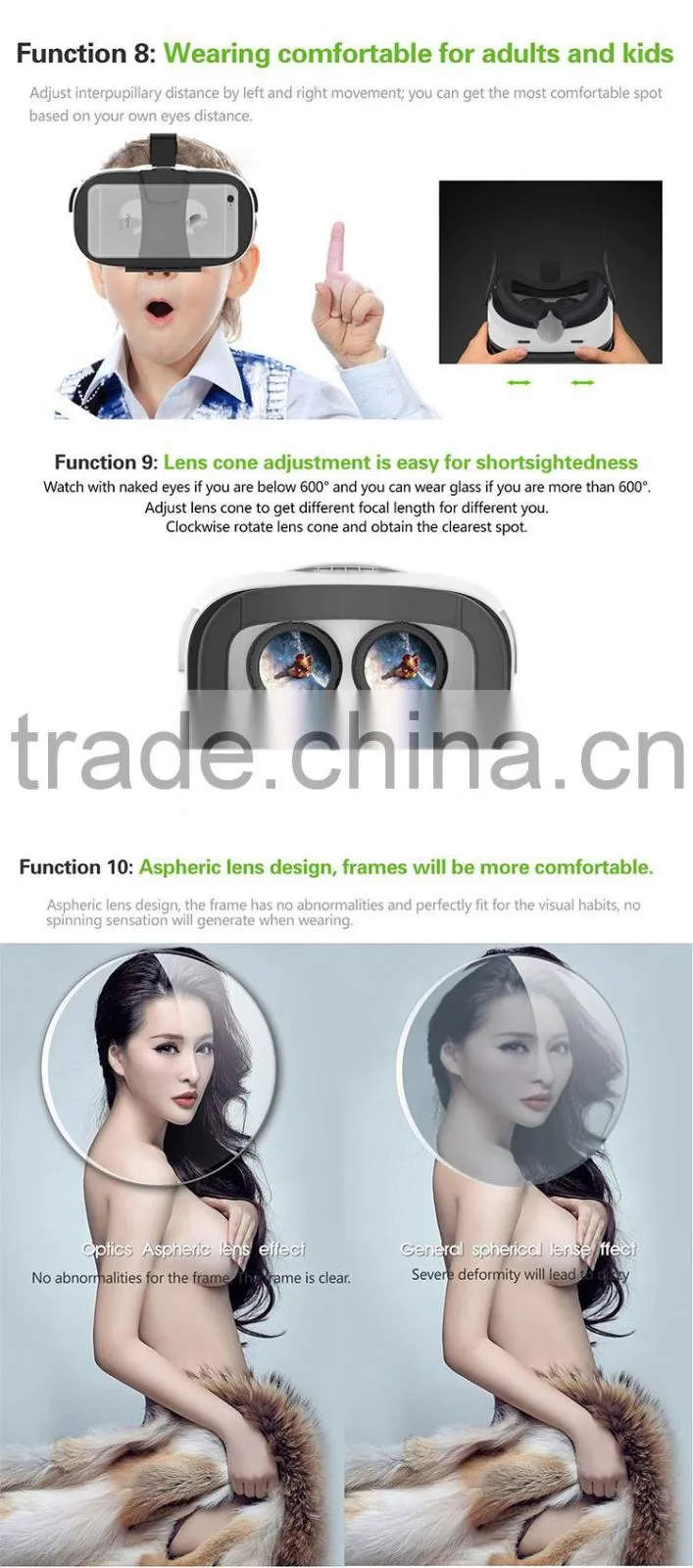 Vr box 3d glasses with game remote, Gaoxin private xnxx 3d video porn glasses virtual reality, 3d vr glasses virtual reality