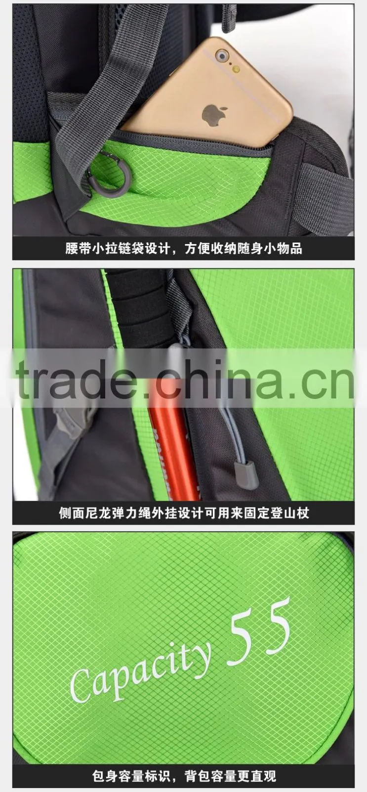 NEW! sturdy nylon camping backpack, mountain bag