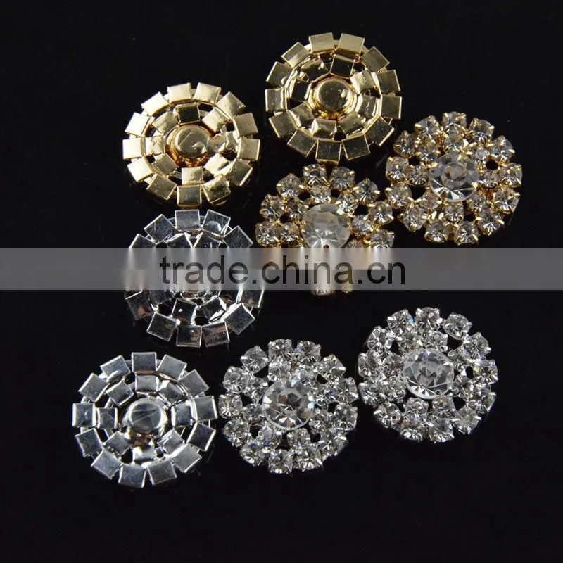 20mm Wholesales Price AAA Quality Alloy Round Flatback Crystal Rhinestone Button for WeddingJewelry Garment Accessory