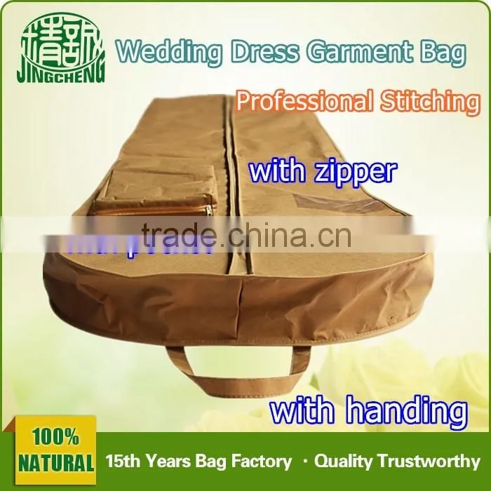 Zipper Wedding Garment Bag Cover / Suit Garment Bag Cover Foldable