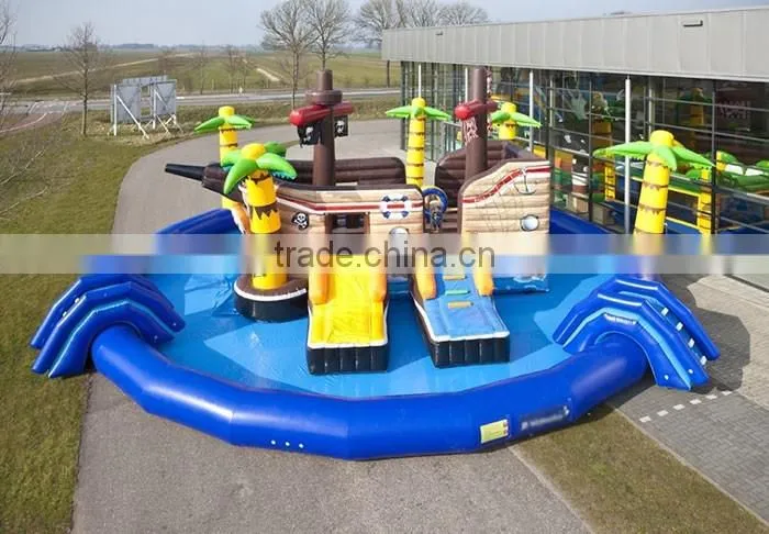 Giant inflatable pirate water park equipment price water fun park inflatable park