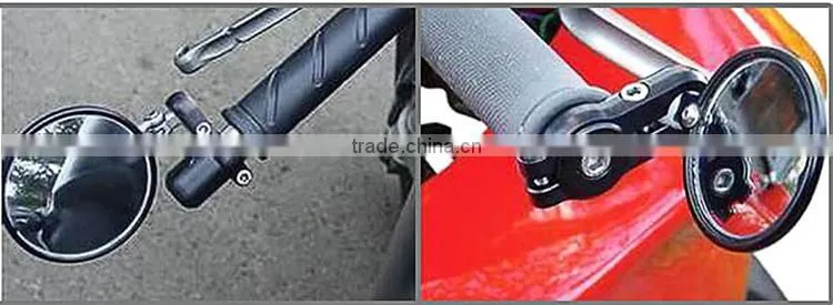 BJ-RM-024B Universal Black CNC aluminum foldable bar end motorbike side mirrors motorcycle mirror
