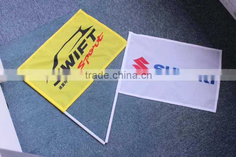 Sports hand waving flag and banners