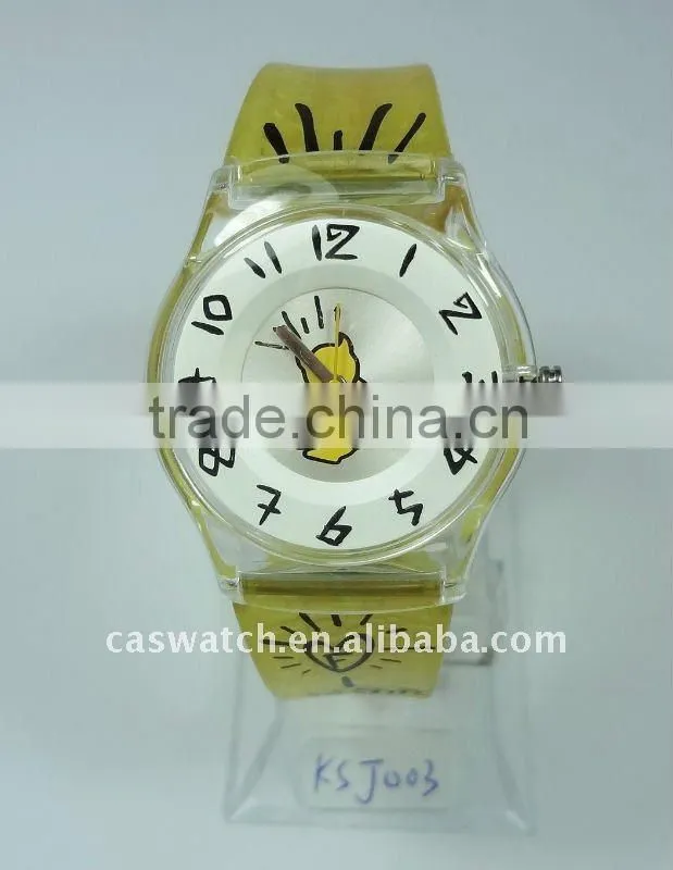 Plastic rock cool hello kitty watch