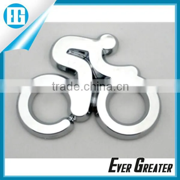 Custom plastic chrome badge 3M tape metal sticker Self adhesive plastic badge