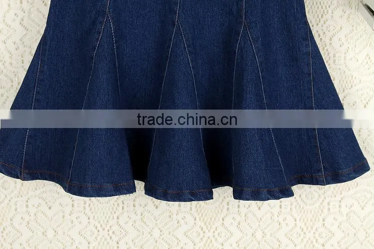 High waist short denim skirt women blue elasticity denim pleated mini skirt girls ball gown sexy girls in short denim skirt