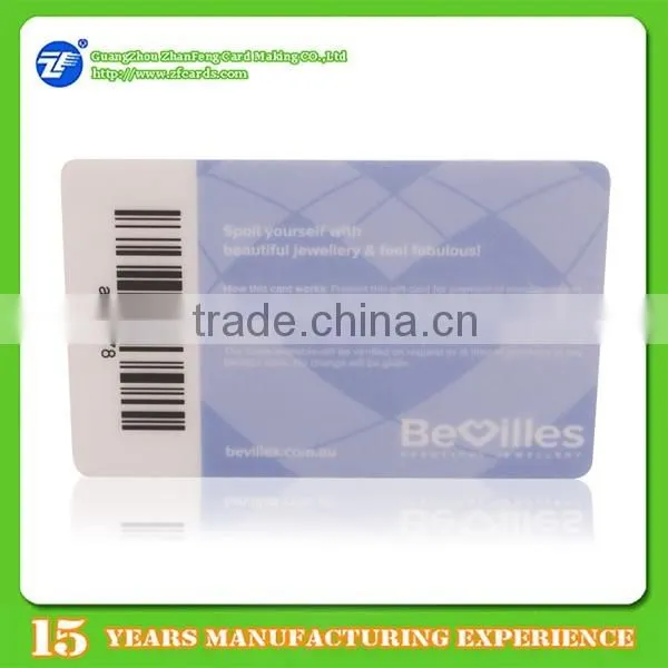 Cheap standard pvc barcode card
