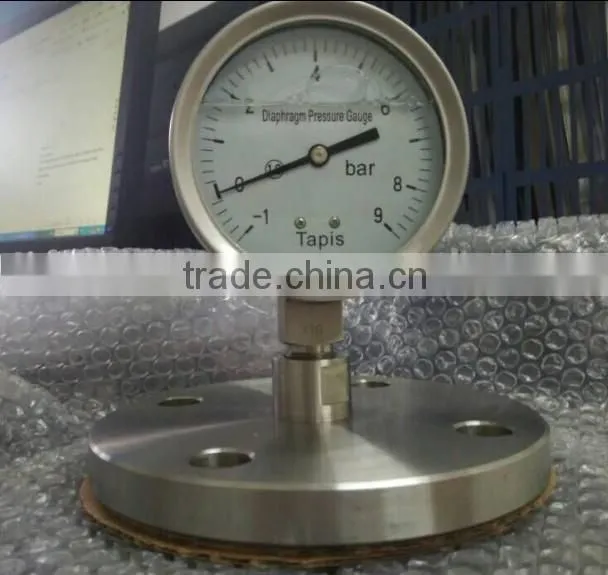 flange type diaphragm pressure gauge