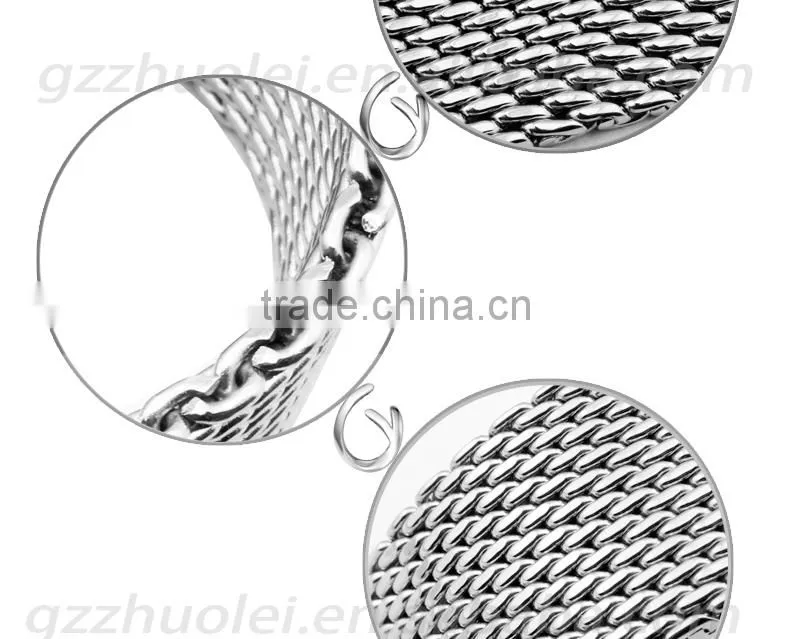 Milanese Classic Buckle Stainless Steel Watchband 20mm 22mm