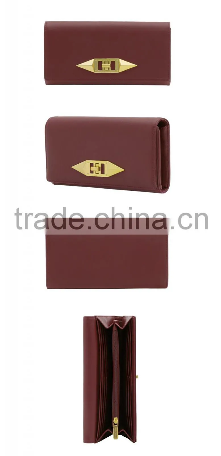 Wholeasale Cheap ladies fashion cusotm leather wallet design purse