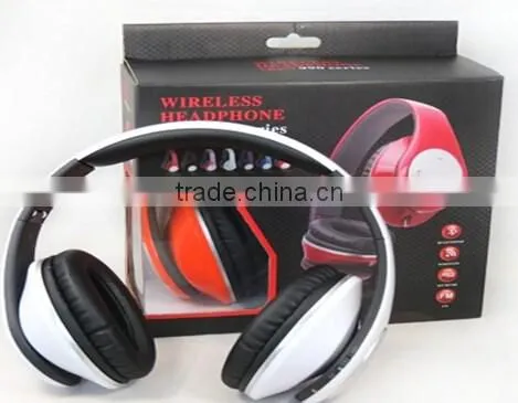Best cost headphone wireless bluetooth function headband headset with rechargeable battery