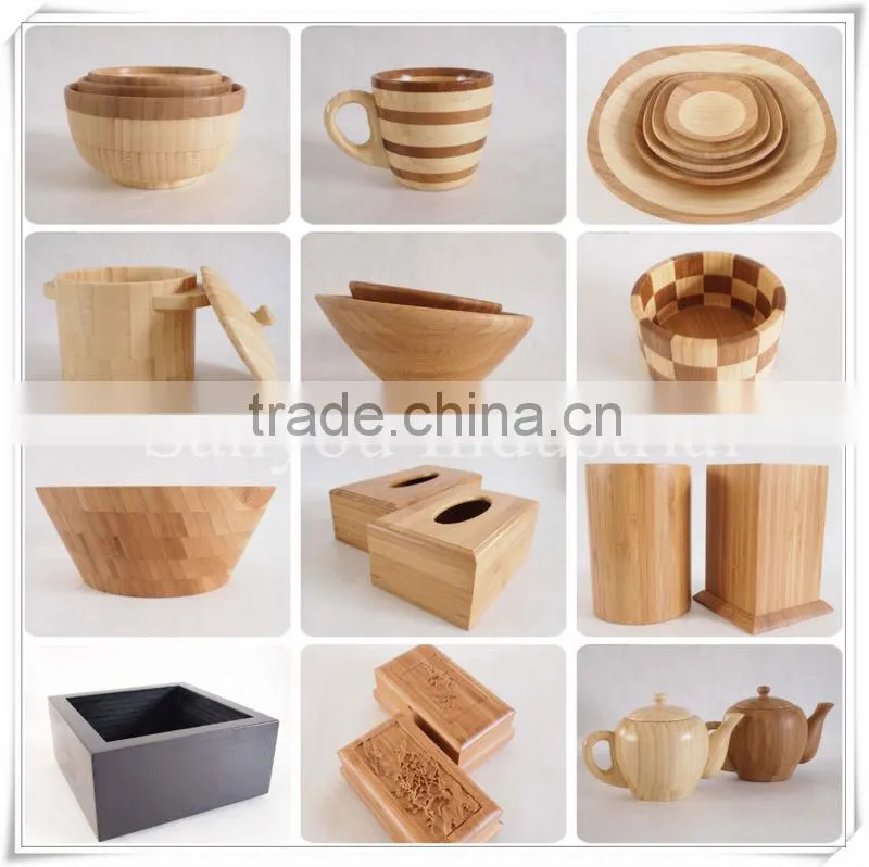 Natural Bamboo Dinner Plate Dish of Different Sizes