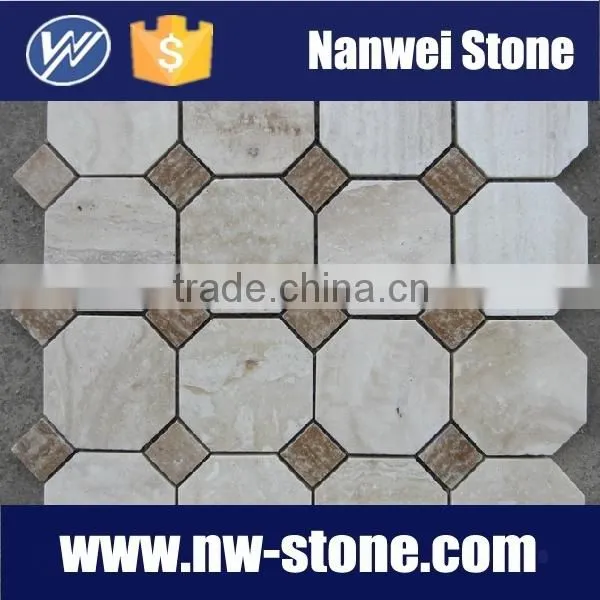 Interior/Exterior decor marble/stone mosaic tile for Kitchen room &bathroom low price