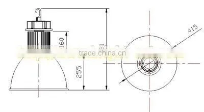 50W LED High Bay Light, High Power LED Industrial Light