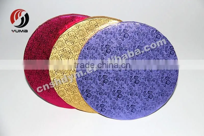 disposable colorful round foil cake drum