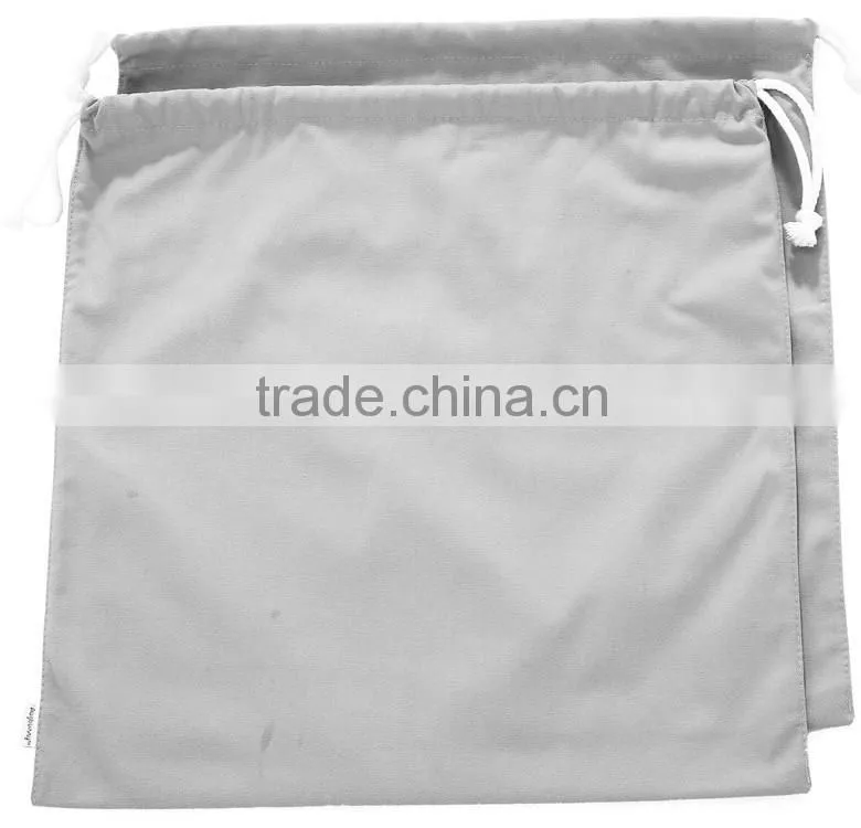 Portable snacks storage lightweight canvas drawstring bag