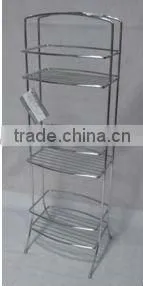 twist & fix 2 tier metal corner rack with suction