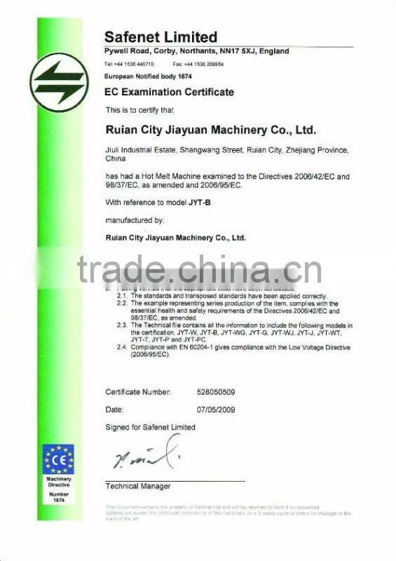 JY-A180 Cutting machine with CE certification