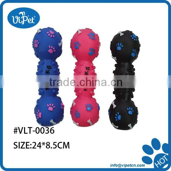Favorites colorful wholesale barbell vinyl dog toys