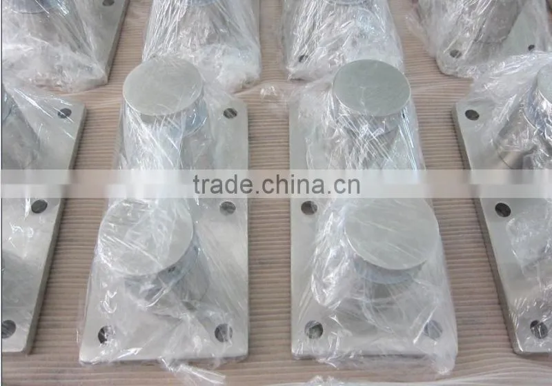 stainless steel double glass standoff with 200*100*10mm back plate