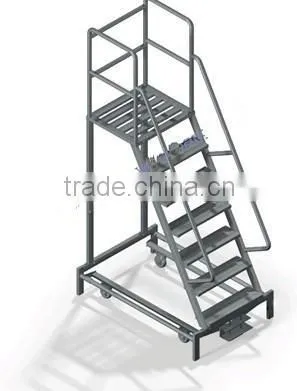supermarket ladder climbing trolly metal ladder truck