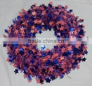 2015 Cheap Decorative Christmas PET Wreath